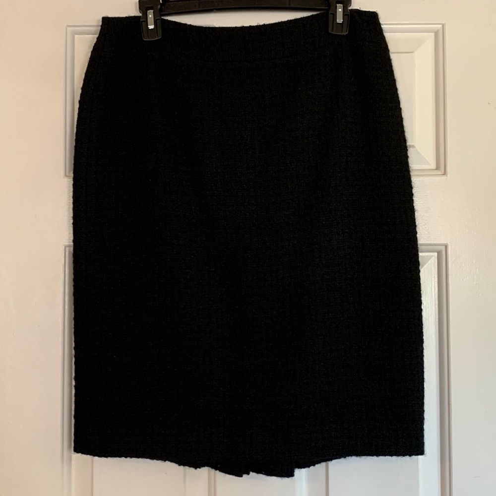 Ann Taylor Wool Knit Black Skirt